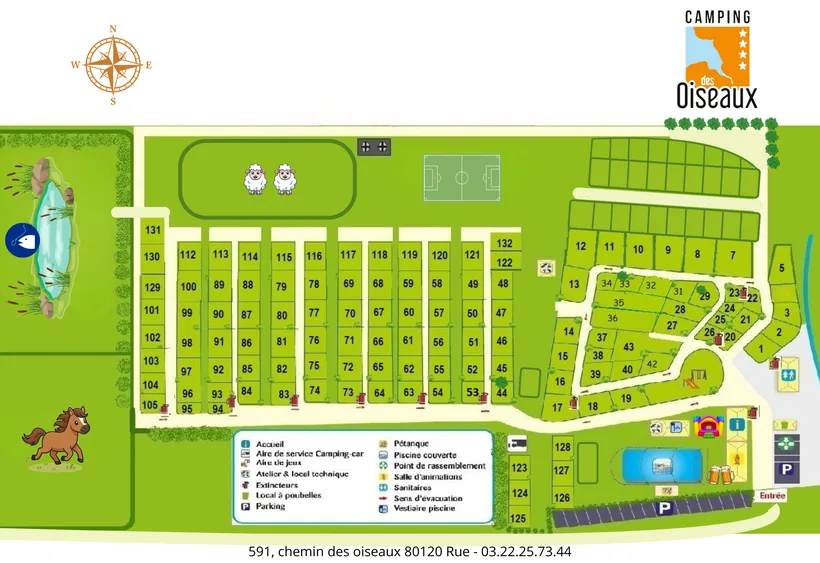 Camping Des Oiseaux in Rue