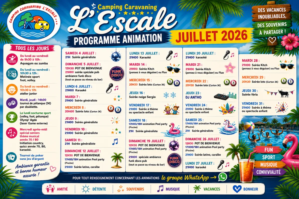 Camping L'Escale in Agde