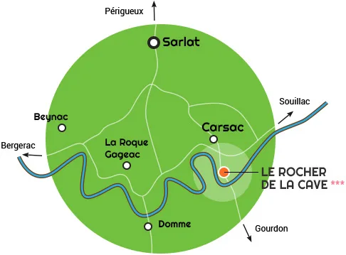 Camping Le Rocher De La Cave in Carsac-Aillac