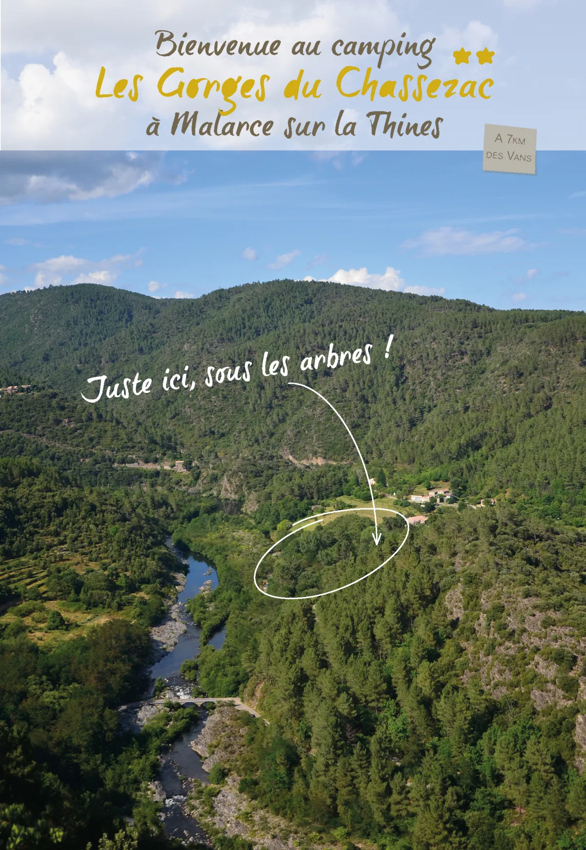 Camping Les Gorges Du Chassezac in Malarce-sur-la-Thines