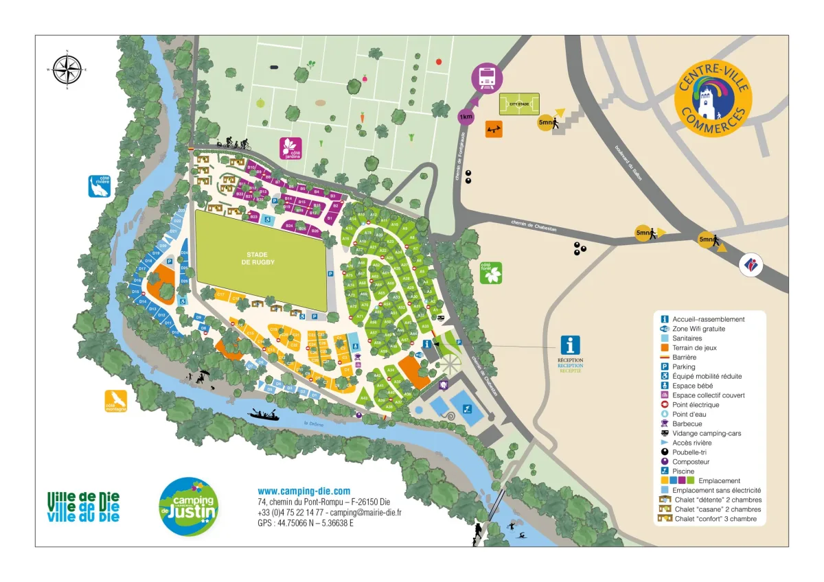 Camping Municipal De Justin in Die