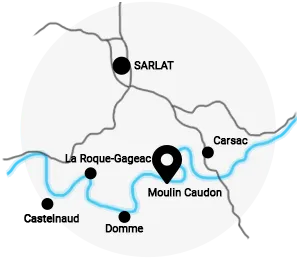 Camping Le Moulin De Caudon in Domme