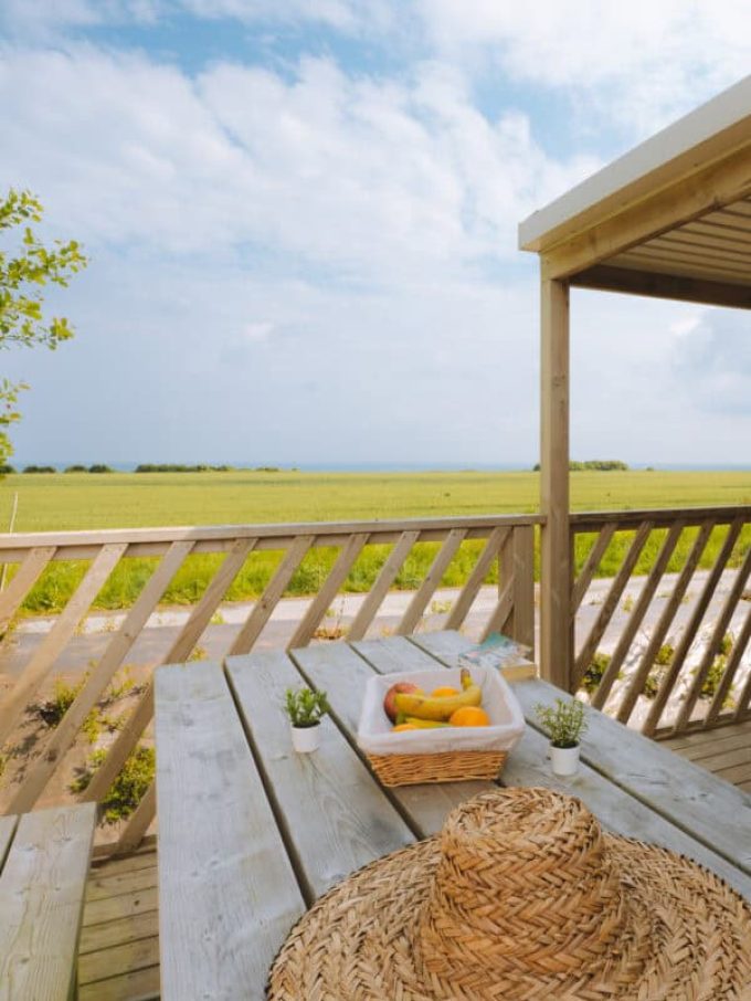 vue du mobil-home camping port'land